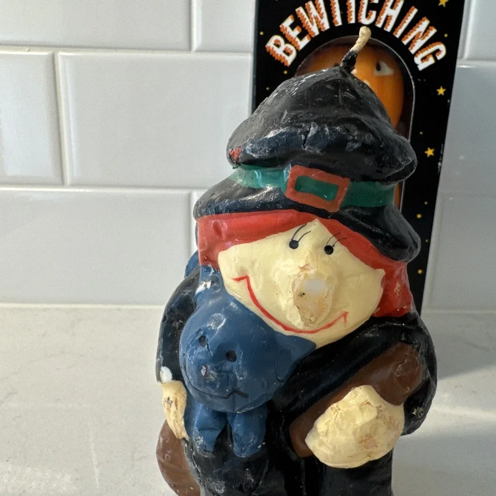 VTG Lot 18‎ Halloween Candles Not Lit Witch Pumpkins